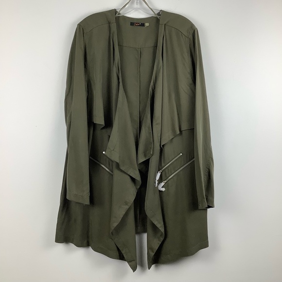 Dex Jackets & Blazers - NWT Dex Open Front Military Jacket in Khaki Green
